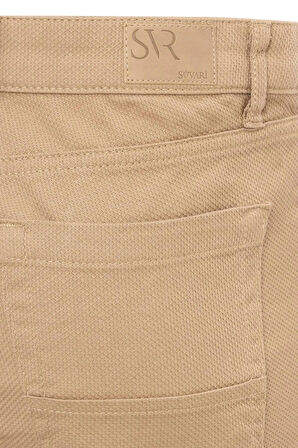 Slim 5 Cep Kalıp Armürlü Pantolon