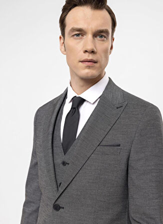 Süvari Normal Bel Slim Fit Antrasit Erkek Takım Elbise TK1020000271