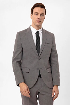 Slimfit Armürlü Takım Elbise