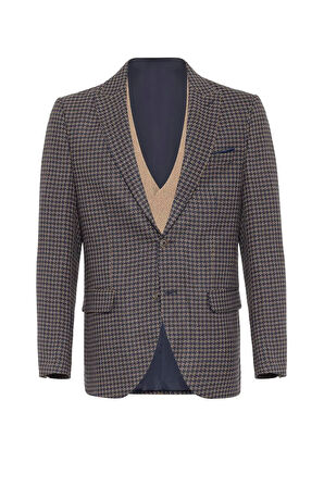 Slim Kalıp Armürlü Takım Elbise