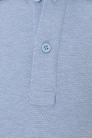 Süvari Polo Yaka Slim Kalıp Armürlü Tişört