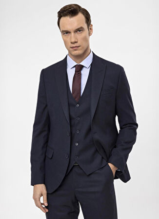 Süvari Normal Bel Slim Fit Lacivert Erkek Takım Elbise TK1020000280