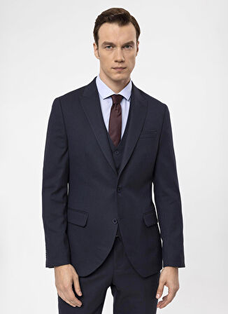 Süvari Normal Bel Slim Fit Lacivert Erkek Takım Elbise TK1020000280