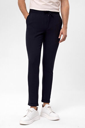 Süvari Slim Kalıp Desenli Jogger Pantolon