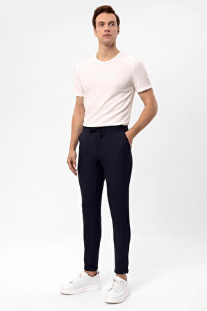 Süvari Slim Kalıp Desenli Jogger Pantolon