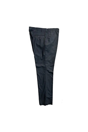 Regular Kalıp Desenli Kumaş Pantolon