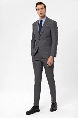 Slimfit Armürlü Takım Elbise