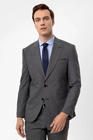 Slimfit Armürlü Takım Elbise