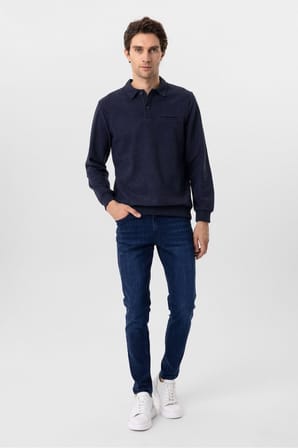 Polo Yaka Regular Kalıp Düz Triko
