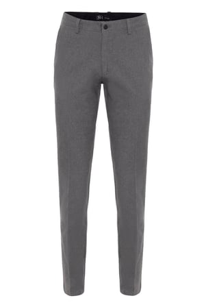 Bej Regular Armürlü Kanvas Pantolon