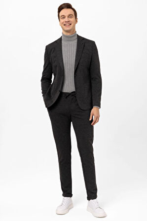 Slimfit Armürlü Takım Elbise