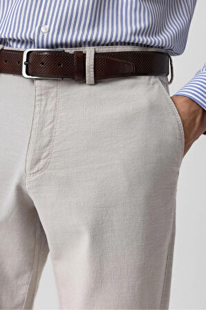 Slim Kalıp Armürlü Pantolon