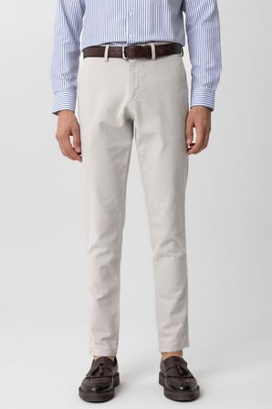 Taş Slim Fit Armürlü Kanvas Pantolon
