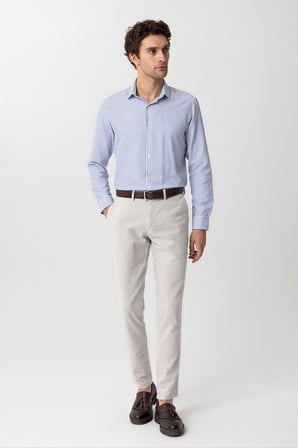 Taş Slim Fit Armürlü Kanvas Pantolon