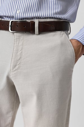 Taş Slim Fit Armürlü Kanvas Pantolon