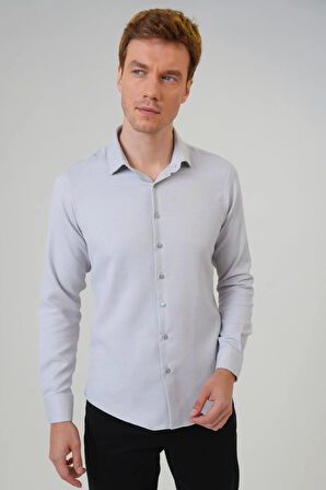 Köşeli Manşet Regular Baskılı Gömlek