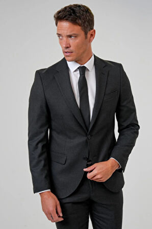 Slimfit Desenli Takım Elbise