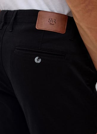 Süvari Siyah Erkek Slim Fit Armürlü Pantolon PN2020500641