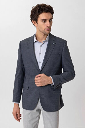 Regular Kalıp Armürlü Ceket