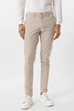 Slim Kalıp Armürlü  Erkek Kanvas Pantolon PN2020500619 TAŞ