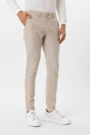 Slim Kalıp Armürlü  Erkek Kanvas Pantolon PN2020500619 TAŞ