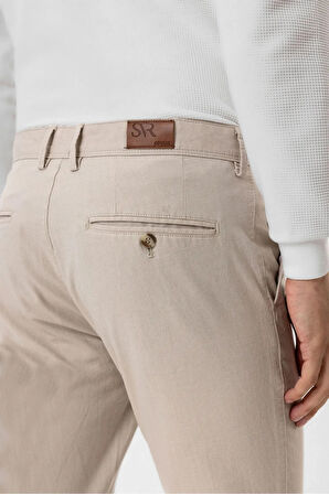 Slim Kalıp Armürlü  Erkek Kanvas Pantolon PN2020500619 TAŞ
