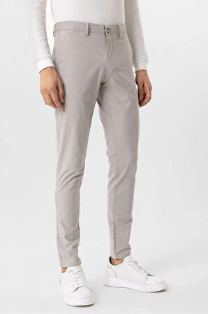 Slim Kalıp Armürlü  Erkek Kanvas Pantolon PN2020500619 TAŞ