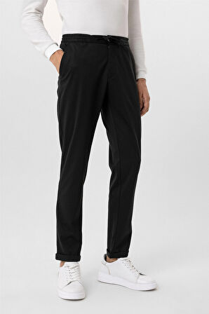 Siyah Slim Fit Düz Pantolon