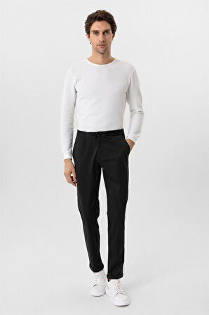 Siyah Slim Fit Düz Pantolon