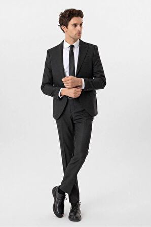 Slim Kalıp Armürlü Takım Elbise