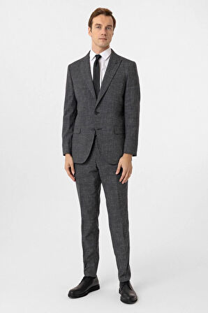 Regular Kalıp Desenli Takım Elbise