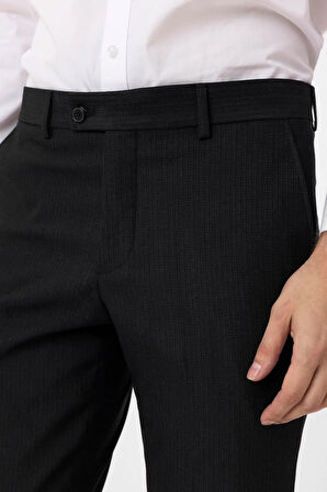 Slim Kalıp Desenli Pantolon