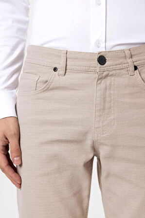 Slim Kalıp Armürlü Pantolon