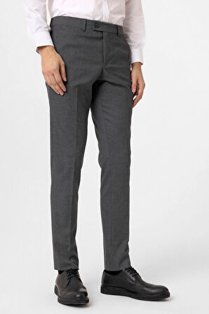 Slim Kalıp Desenli Pantolon