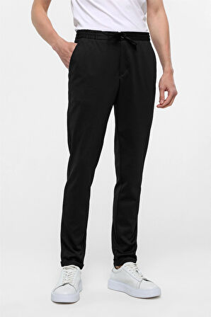 Siyah Slim Fit Düz Pantolon