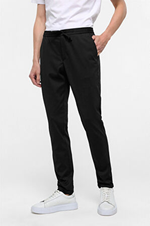 Siyah Slim Fit Düz Pantolon