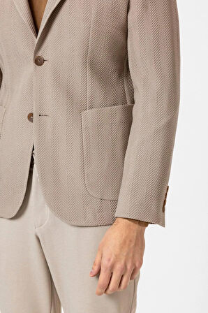 Slim Kalıp Düz Ceket