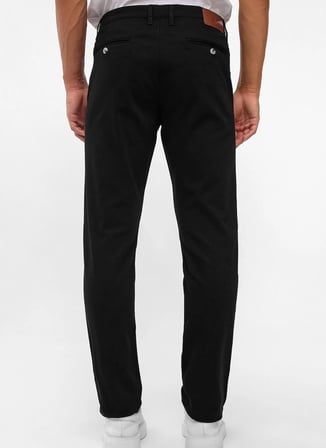 Süvari Siyah Erkek Slim Fit Armürlü Pantolon PN2020500683
