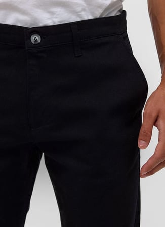 Süvari Siyah Erkek Slim Fit Armürlü Pantolon PN2020500683