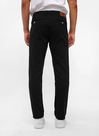 Süvari Siyah Erkek Slim Fit Armürlü Pantolon PN2020500683