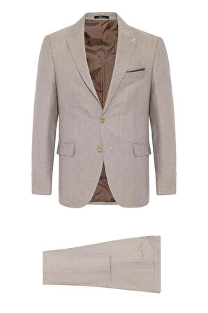 Slimfit Desenli Takım Elbise