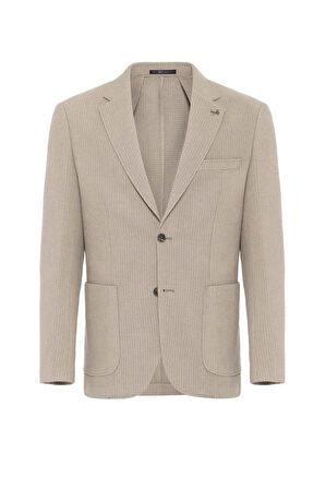 Slim Kalıp Desenli Ceket