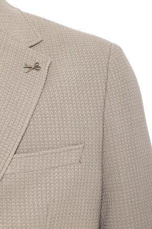 Slim Kalıp Desenli Ceket