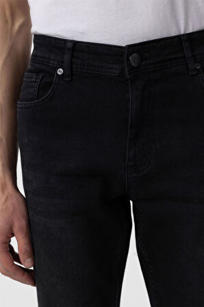 Siyah Regular Denim Pantolon