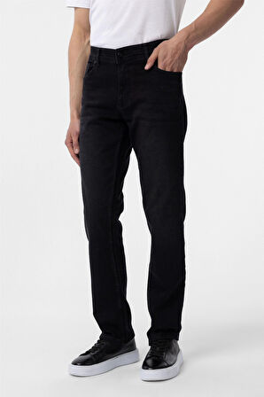 Siyah Regular Denim Pantolon