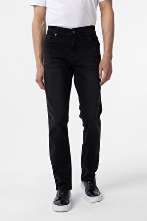 Siyah Regular Denim Pantolon