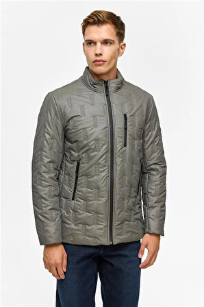 Gri Slim Kapitone Mont