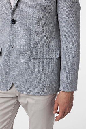 Mavi Slim Fit Düz Mono Yaka 6 Drop Ceket