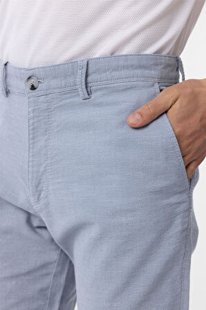 Mavi Slim Fit Armürlü Kanvas Pantolon