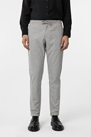 Gri Slim Fit Düz Jogger Pantolon